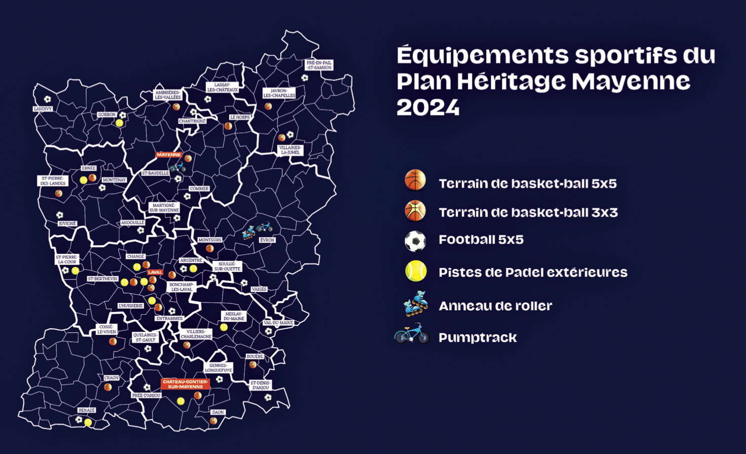 Équipements sportifs du plan Héritage Mayenne 2024