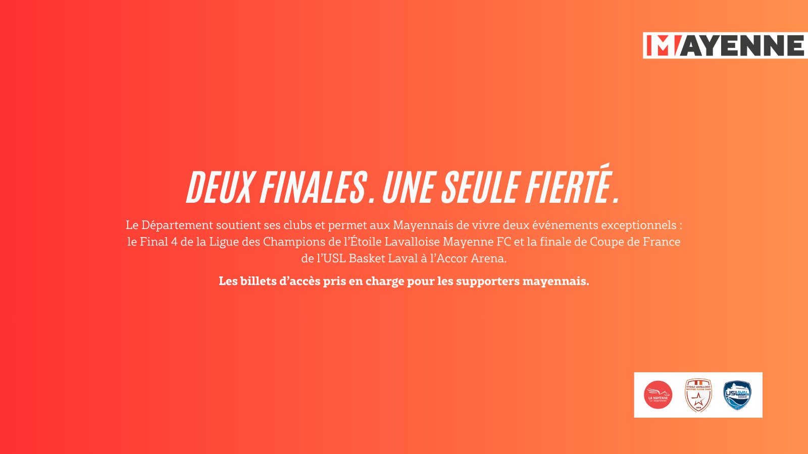 Le Département, premier partenaire du sport en Mayenne